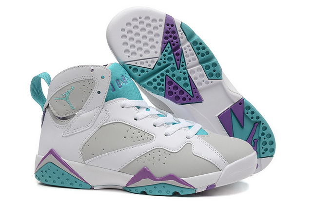 Women Air Jordan 7 Retro Neutral Grey Blue